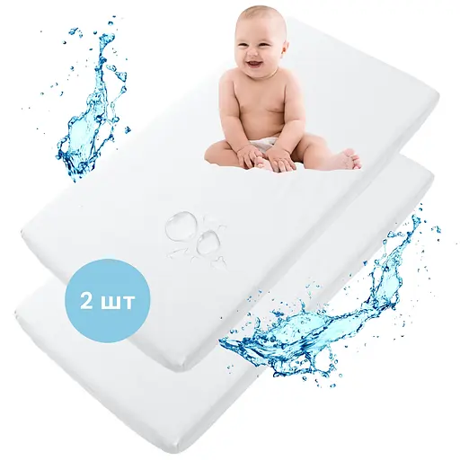 Наматрасник водонепроницаемый детский Papaella натяжной с бортом 60х120х15 см (8000035489) - фото 2