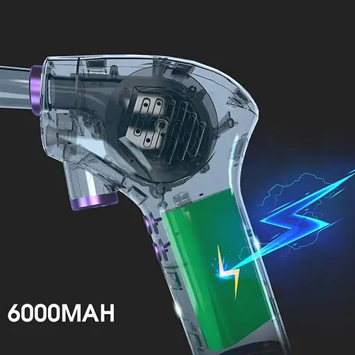 Портативний повітряний компресор на акумуляторі для продування ПК, ноутбуків, кондиціонерів Nectronix RPM-6000 (100803) - фото 3