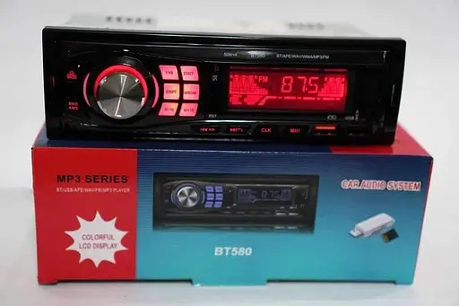 Автомобільна магнітола 1DIN з Bluetooth, USB, AUX і FM-радіо, мультимедійний MP3-ресивер в авто з підтримкою microSD - фото 3