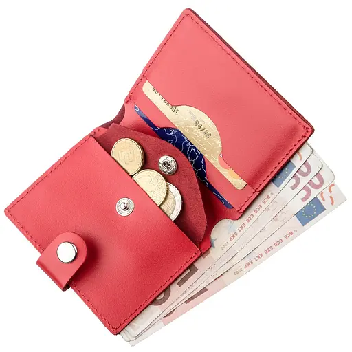 Женский кожаный кошелек Shvigel 10х8.5х1 см acs0015045 - фото 5