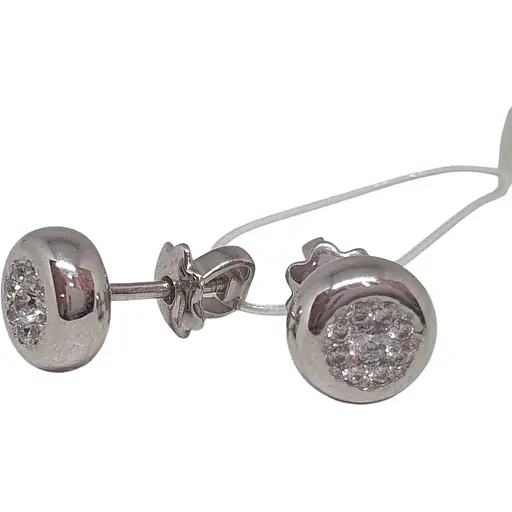 Серебряные пуссеты Qvaliz с фианитами. 902-00581