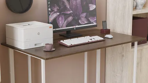 Компьютерный стол Ferrum-decor Ханна 75x100x70 белый ДСП Дуб Сонома Труфель 16мм (FRD-104022) - фото 3