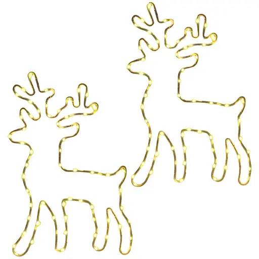 Рождественское украшение в виде оленя с подсветкой и таймером, 120 теплых белых светодиодных гирлянд для окон, 8 режимов