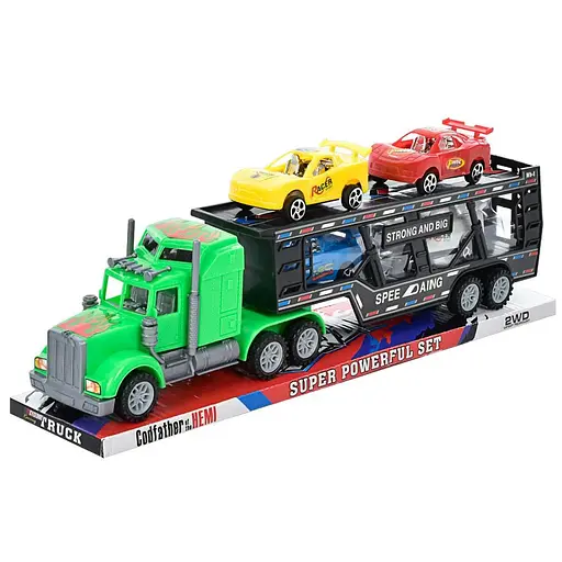 Трейлер, 38 см, инерция, машинки, квадроцикл, 40x8x13 см (В ассортименте)