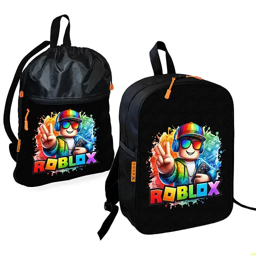 Шкільний рюкзак дитячий Роблокс / Roblox + Сумка для взуття спортивної форми рюкзак-мішок хлопчикові (01825)