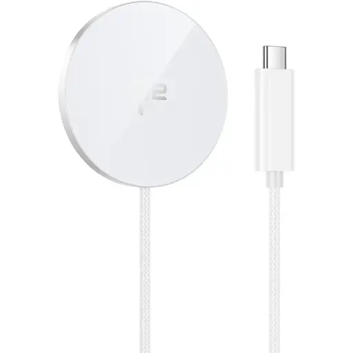 Беспроводное зарядное устройство Hoco CW63 Fast Qi2 magnetic wireless fast charger белый - фото 1