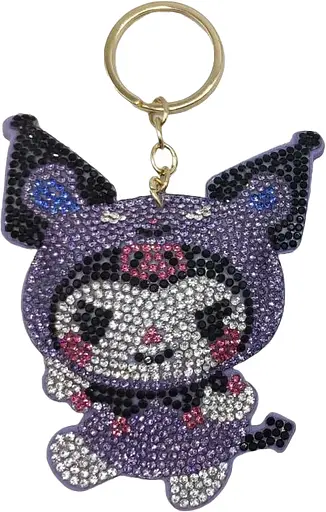 Брелок зі стразами Зайчик Kuromi 9 см 135-15-KU