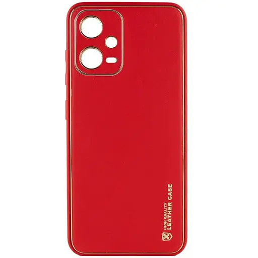 Шкіряний чохол Xshield для Xiaomi Poco X5 5G / Redmi Note 12 5G Червоний / Red
