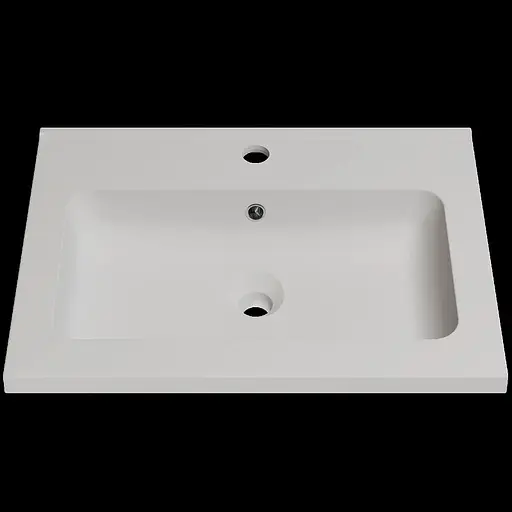 Раковина глянцева врізна Amidicon Rodeo 60 600x450 з литого каменю RODEO_60_HL, Білий - фото 1