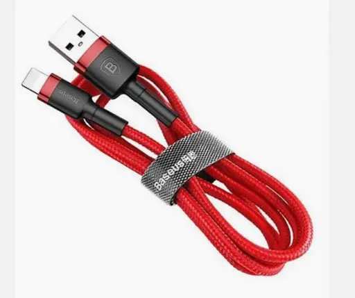 Кабель type-c 2 м Baseus Cafule красный усиленный CATKLF-C09 - фото 2