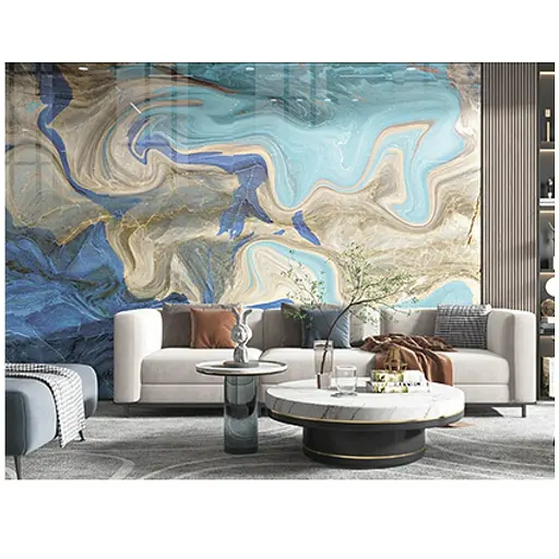 Самоклеящаяся виниловая плитка набор (6 рулонов) 3600х2800х2мм Голубой SW-00001449 - фото 3