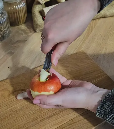 Рибочистка ніж для чищення риби та видалення серцевини з картоплі, яблук, груш та перців 18 см, Kitchette Синій 86235 - фото 5