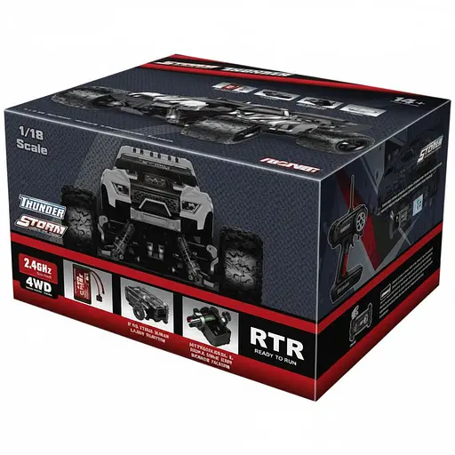 Радиоуправляемая дрифт-машина 4WD, HS 16351, масштаб 1:16, аккумулятор 7.4V, до 36 км/ч, парогенерация, Красный - фото 2