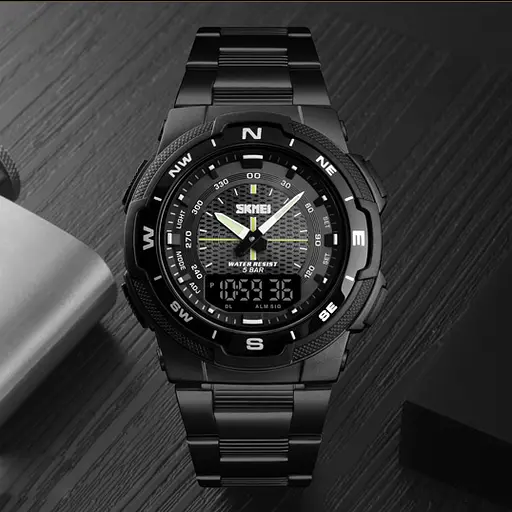 Наручний годинник чоловічий 1370BKBK Black-Black Skmei acs0030789 - фото 4