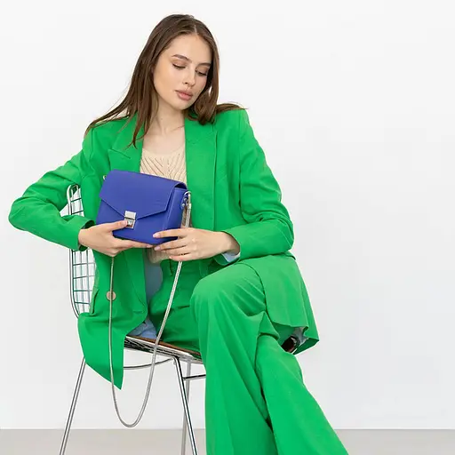 Жіноча шкіряна сумочка Yoko фіолетовий флотар - фото 8