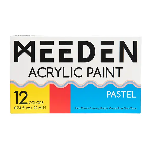 Набір акрилових фарб MEEDEN Pastel 12x22 мл
