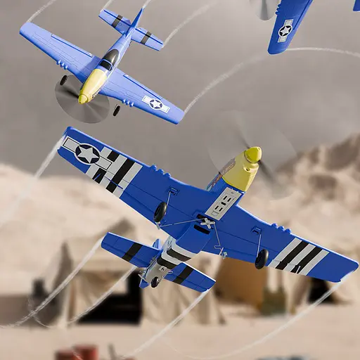 Літак на радіокеруванні SCHE W551 Four-channel Stunt Fighter Blue - фото 5