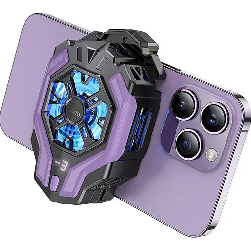 Кулер для смартфона Hoco GM26 LED Black [110836] - фото 2