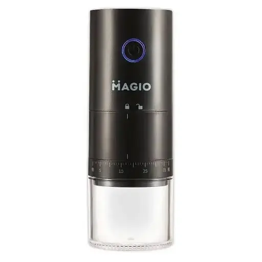 Аккумуляторная кофемолка для дома Magio MG-198 Li‑ion 1500мАч жерновой измельчитель кофейных зерен 25г Черный - фото 1