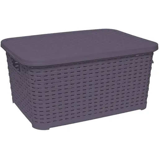 Кошик Irak Plastik з кришкою 5 л фіолетовий (00-00006038)