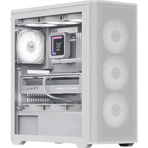 Корпус AeroCool D501A-G-WT-v2 White (ACCM-DS01043.21) [146670] - фото 1