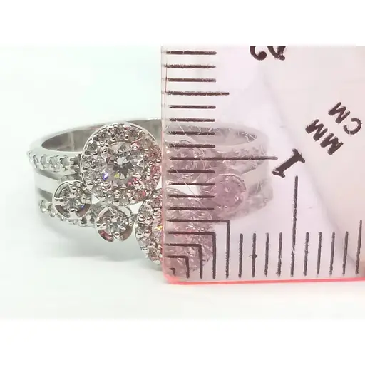 Золоте кільце Гаразд з фіанітами. 3523569Б 17,5 - фото 6