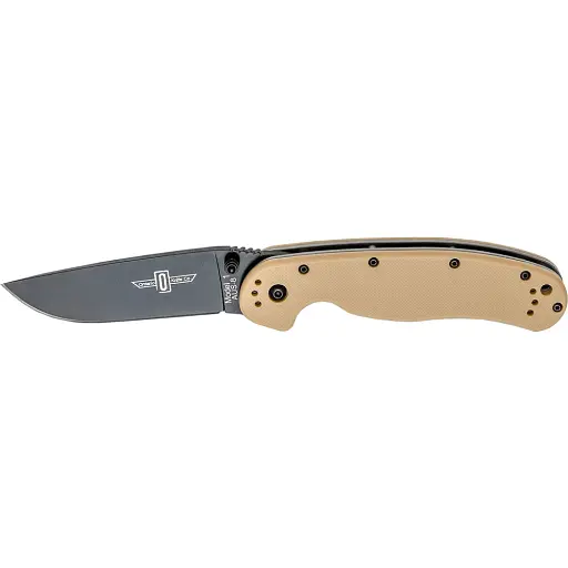 Ніж Ontario Knife RAT I AUS-8 BB Desert Tan