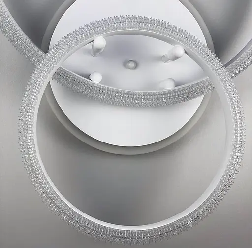 Світлодіодний світильник на 2 кільця в білому корпусі Line.F A 77012/2B+LED WH - фото 2