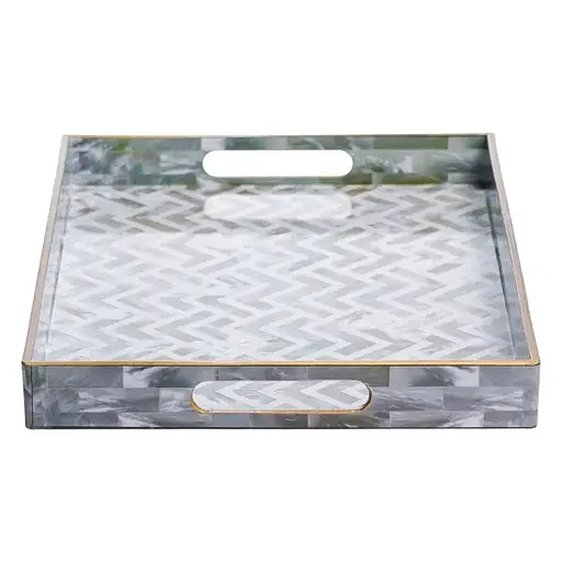 Набір підносів Yiwu HP-HK-16 Mosaic декоративні пластикові 2 шт. - фото 5