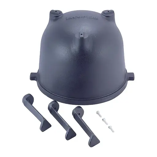 Казан чавунний емальований 4 л з кришкою для приготування їжі на вогні та плиті KM-4800M, Kamille 87469 - фото 5