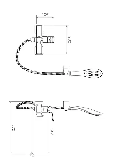 Смеситель для ванны длинный плоский излив хром Ø35 Gappo Aventador 1/8 G2250-8, Хром - фото 6