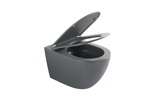 Унитаз подвесной Mixxus Premium Ellipse-0308-T3 gray 490x360x360 мм система смыва Tornado 3.0 MP6654, Графит - фото 7