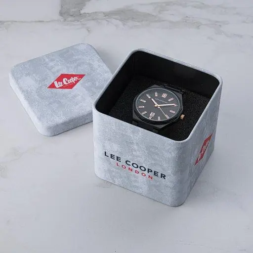 Чоловічий водостійкий наручний годинник Lee Cooper Knight (Чорний) - фото 6