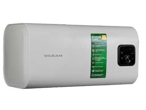 Водонагреватель Ocean CUBE-HORIZONTAL 50 л, 2 кВт, мокрый ТЭН, горизонтальный, прямоугольный, белый (RZF50D-4 ET+WT) - фото 3