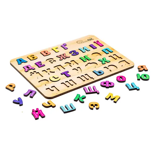 Розвиваюча іграшка PuzzleOK Абетка Арт-11229, 33 елемента A4 дерев'яна - фото 2