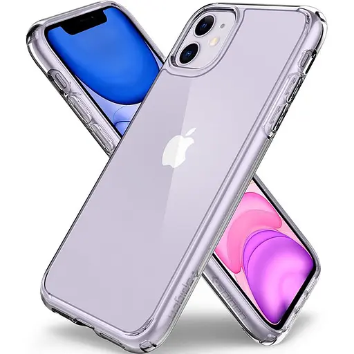 Прозрачный противоударный чехол Spigen Ultra Hybrid Crystal для iPhone 11 (6.1") Clear 076CS27185 - фото 5