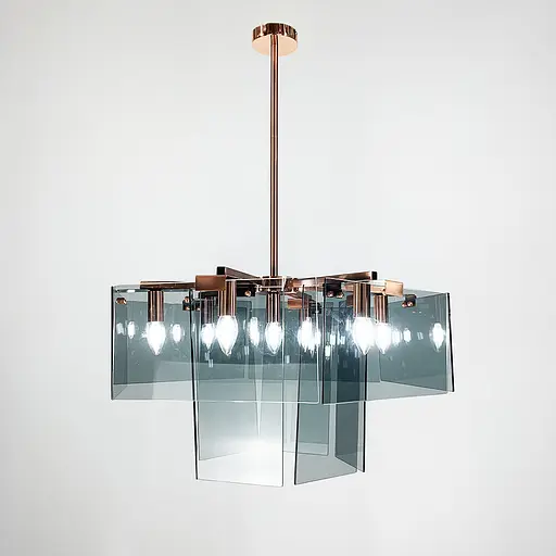 Люстра с декоративными графитовыми пластинами Line.F AT 18/7 - фото 4