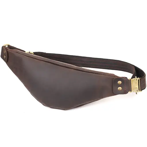 Чоловіча стильна бананка з натуральної vintage шкіри SHVIGEL 29х11х4,5 см sum0027449 - фото 12