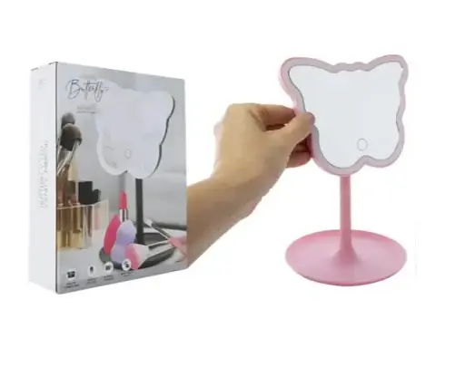 Дзеркало косметичне настільне Salon Professional Метелик з LED підсвіткою 40 діодів - фото 5