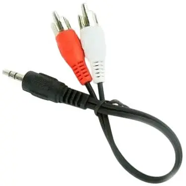 Кабель переходник Cablexpert 3.5 мм M - 2xRCA M 20 см черный (CCA-458/0.2) - фото 1