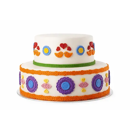 Молд силіконовий кондитерський для мастики та шоколаду «Серця, квіти, листя» 19x12 см Рожевий 88336 - фото 3