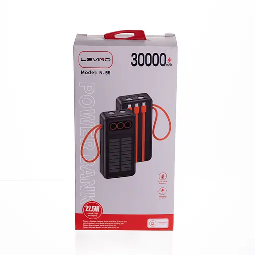 Повербанк с быстрой зарядкой и 3 шнурами 30000 mAh портативное зарядное устройство для зарядки powerbank для телефона ZoroxHP-N56 - фото 8