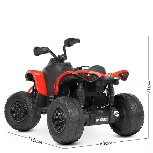 Електромобіль дитячий Bambi Квадроцикл M 5001EBLR-3 з пультом управління звуком і світлом Червоний - фото 6