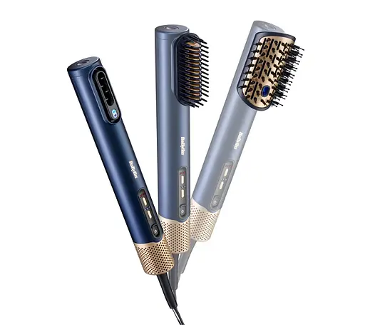 Стайлер BaByliss Air Wand, 1600 Вт, 3 температурных режима, двойная ионизация, 2 насадки, синий - фото 2
