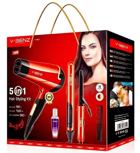 Набір для укладання волосся V-Benz V0801 з 4 предметів - фото 2