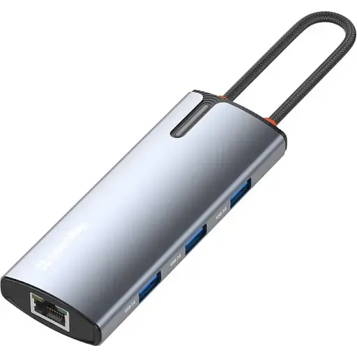 USB-хаб ColorWay USB-C 3xUSB-A 3.0 HDMI 4K RJ-45 USB-C PD 100W Dark Grey (CW-HUB02)