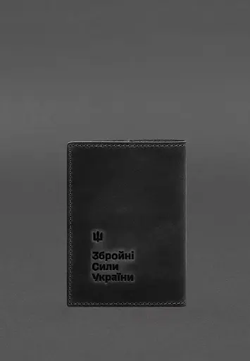 Кожаная обложка для военного билета 7.3 черный Crazy Horse - фото 8