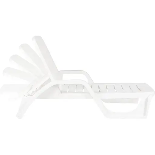 Шезлонг пластиковий Bica Zanzibar, білий - фото 3