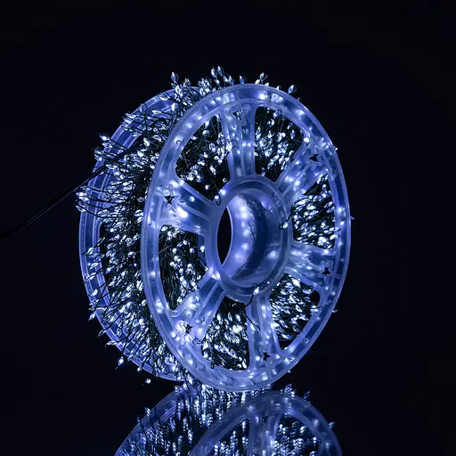 Новорічна гірлянда кімнатна роса 100 м 3000 LED Хвойна лапа зелений провід Білий Garlando D3000L100MGW - фото 4