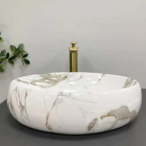 Умивальник VBI Veneto aiax glossy накладний VBI-012809, Мармур - фото 3